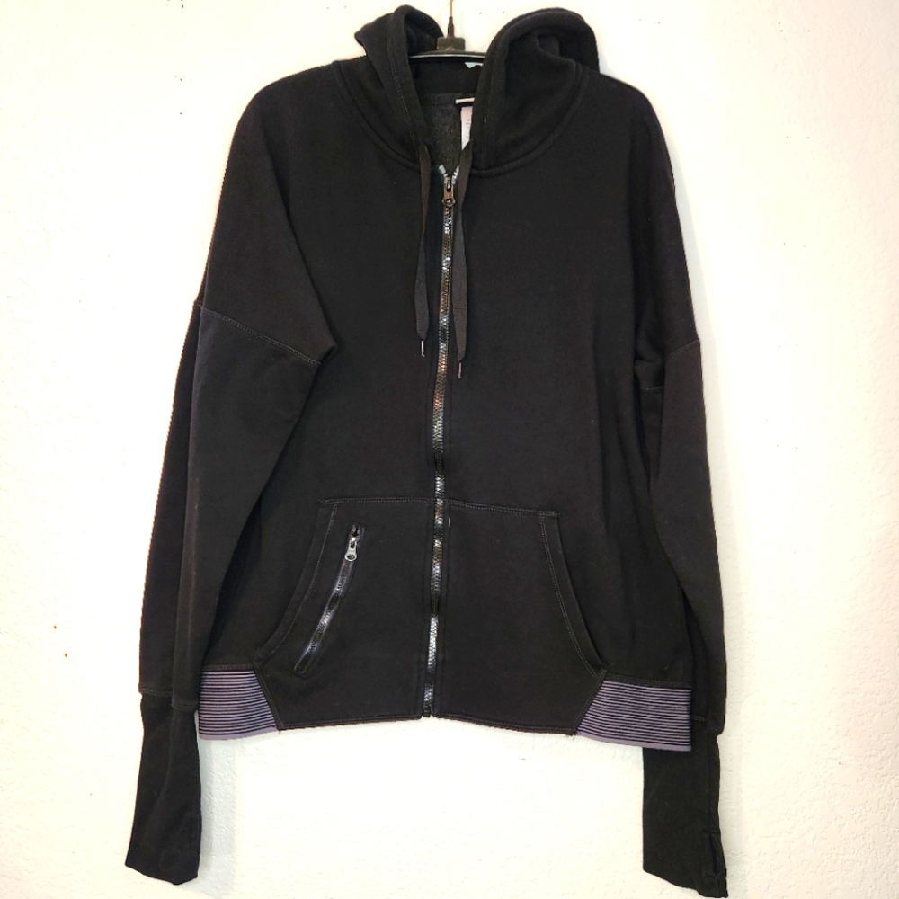 Champion C9 Black Full-Zip Women's Hoodie, Size L